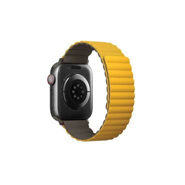 Uniq Apple Watch Ultra 49mm Revix Reversible Manyetik Kordon - Sarı-Koyu Yeşil