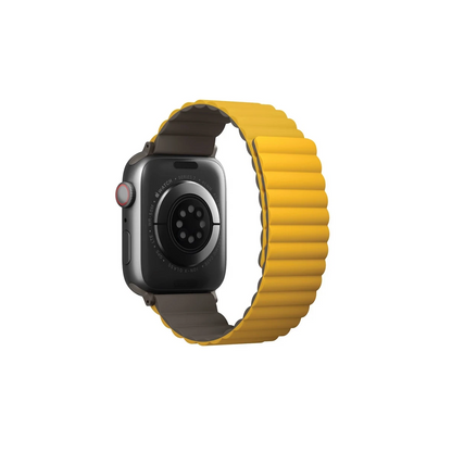Uniq Apple Watch Ultra 49mm Revix Reversible Manyetik Kordon - Sarı-Koyu Yeşil