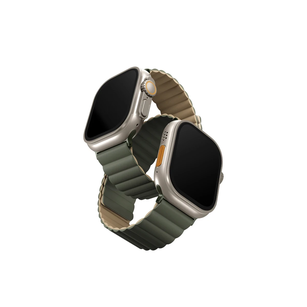 Uniq Apple Watch Ultra 49mm Revix Reversible Manyetik Kordon - Yeşil-Gold
