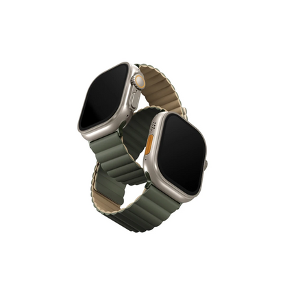 Uniq Apple Watch Ultra 49mm Revix Reversible Manyetik Kordon - Yeşil-Gold