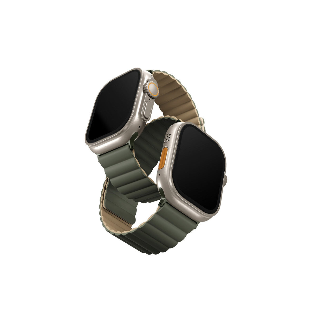 Uniq Apple Watch Ultra 49mm Revix Reversible Manyetik Kordon - Gri-Beyaz