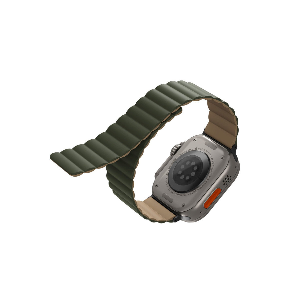 Uniq Apple Watch Ultra 49mm Revix Reversible Manyetik Kordon - Gri-Beyaz
