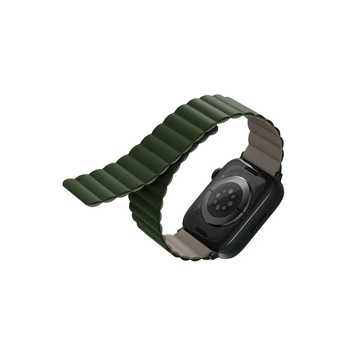 Uniq Apple Watch Ultra 49mm Revix Reversible Manyetik Kordon - Yeşil-Kahverengi