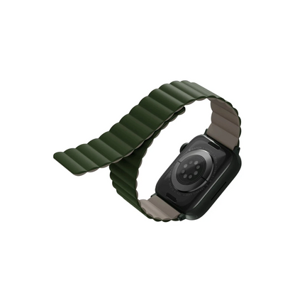 Uniq Apple Watch Ultra 49mm Revix Reversible Manyetik Kordon - Yeşil-Kahverengi