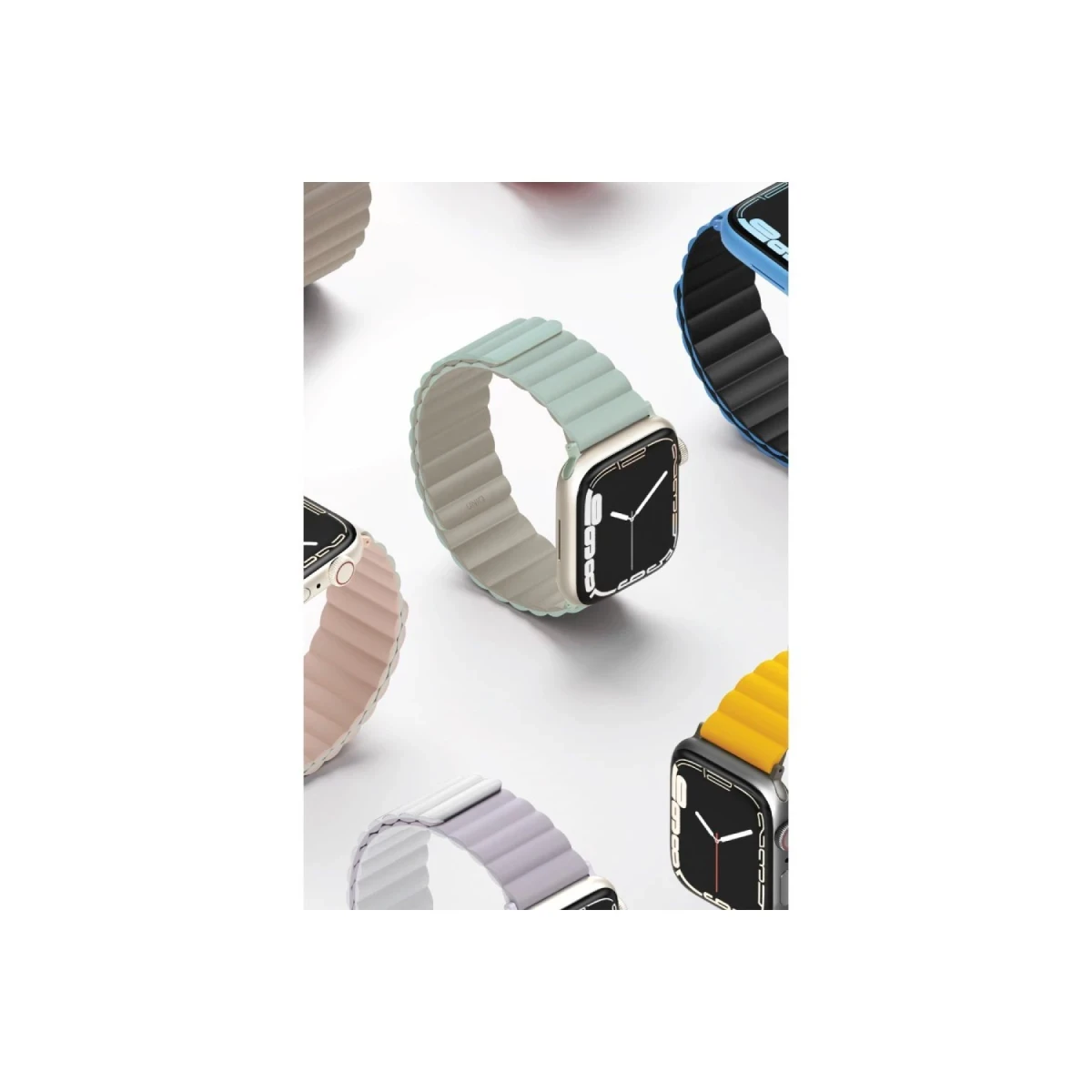 Uniq Apple Watch Ultra 49mm Revix Reversible Manyetik Kordon - Yeşil-Kahverengi