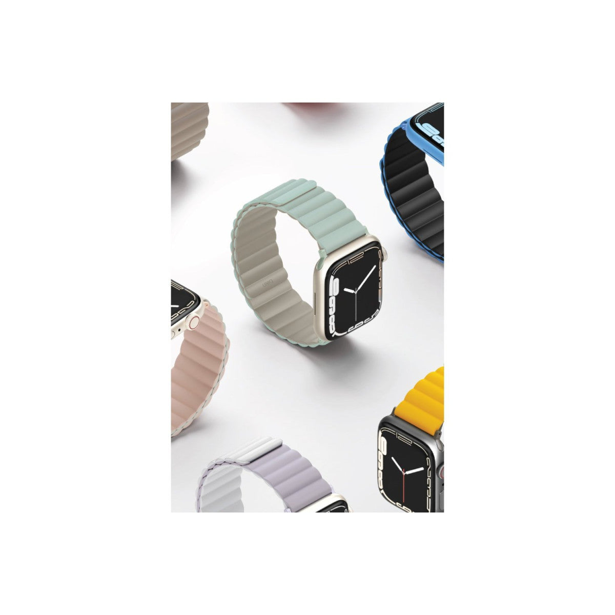 Uniq Apple Watch Ultra 49mm Revix Reversible Manyetik Kordon - Gri-Beyaz