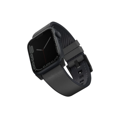 Uniq Apple Watch Ultra 49mm Straden Su Geçirmez Deri Kordon - Gri