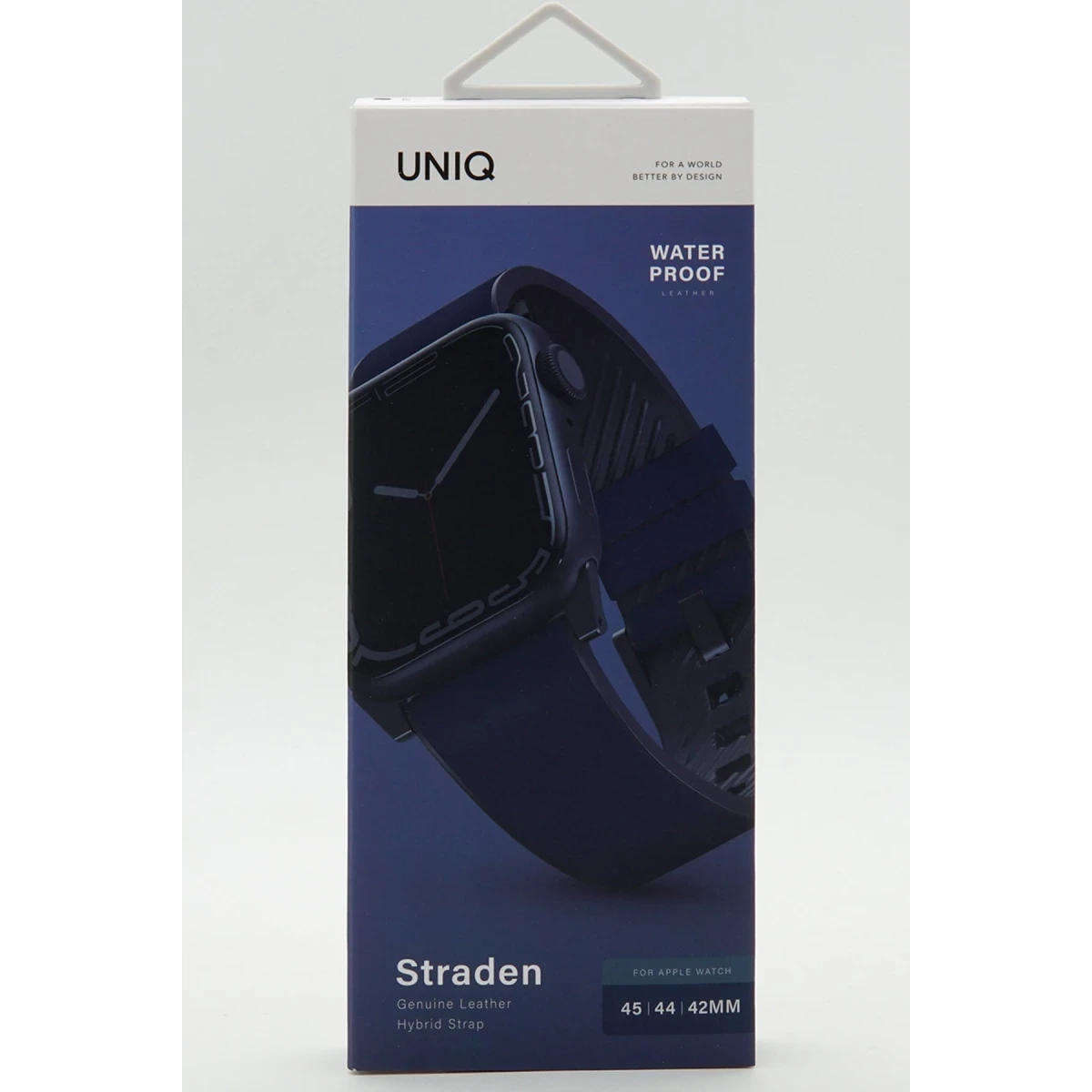 Uniq Apple Watch Ultra 49mm Straden Su Geçirmez Deri Kordon - Mavi