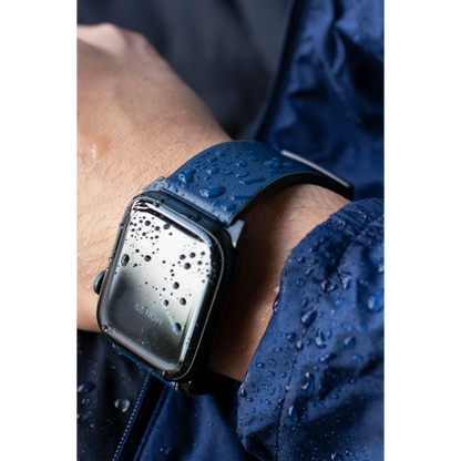 Uniq Apple Watch Ultra 49mm Straden Su Geçirmez Deri Kordon - Mavi