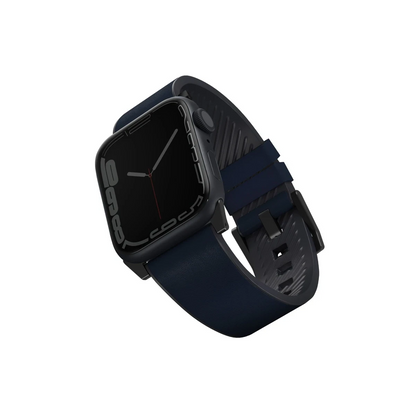 Uniq Apple Watch Ultra 49mm Straden Su Geçirmez Deri Kordon - Mavi