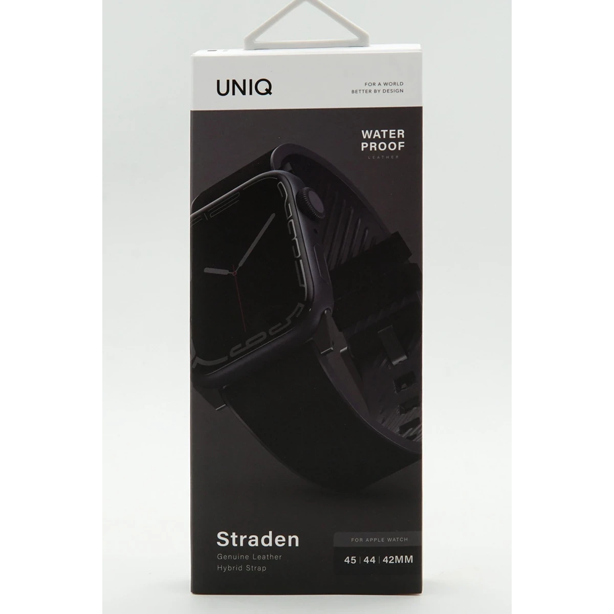 Uniq Apple Watch Ultra 49mm Straden Su Geçirmez Deri Kordon - Siyah