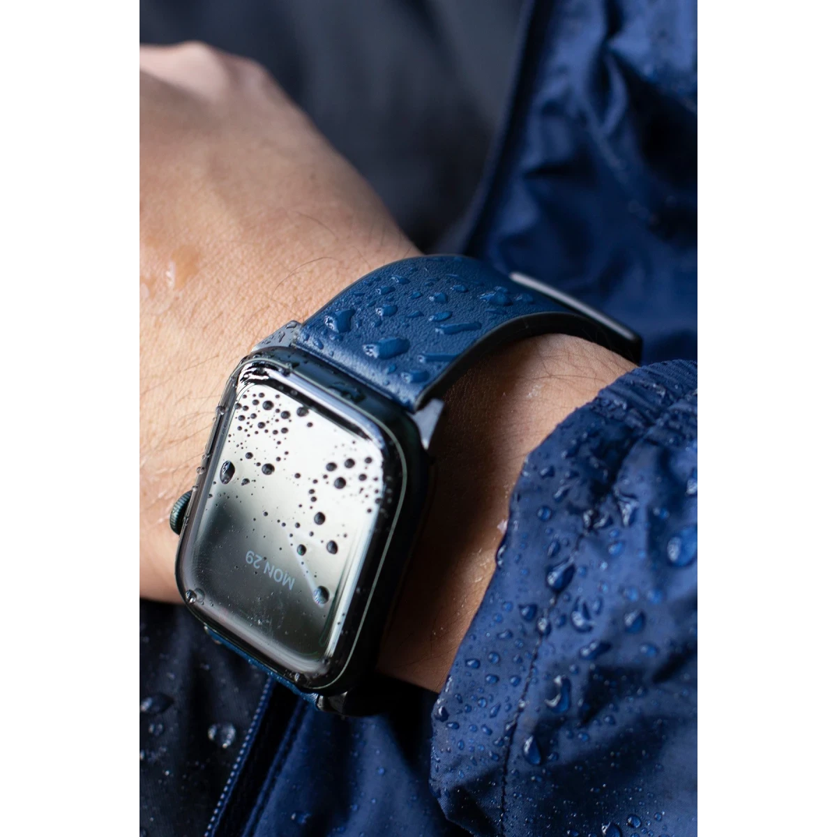 Uniq Apple Watch Ultra 49mm Straden Su Geçirmez Deri Kordon - Siyah