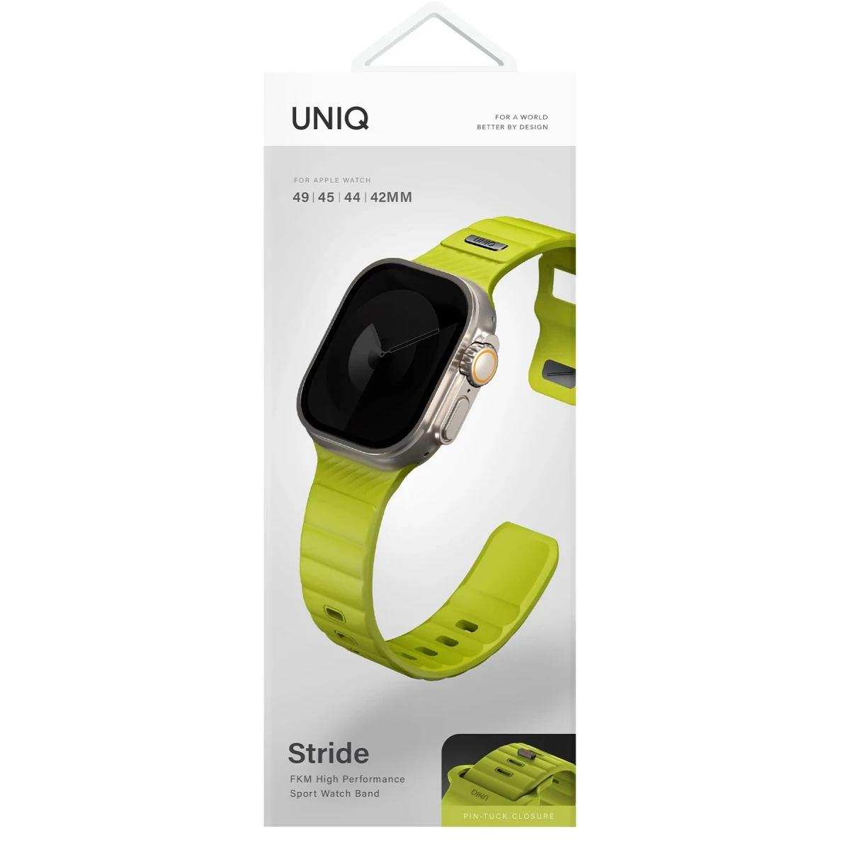 Uniq Apple Watch Ultra 49mm Stride FKM Silikon Kordon - Açık Yeşil