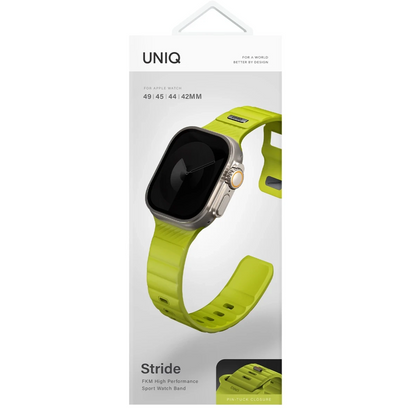 Uniq Apple Watch Ultra 49mm Stride FKM Silikon Kordon - Açık Yeşil
