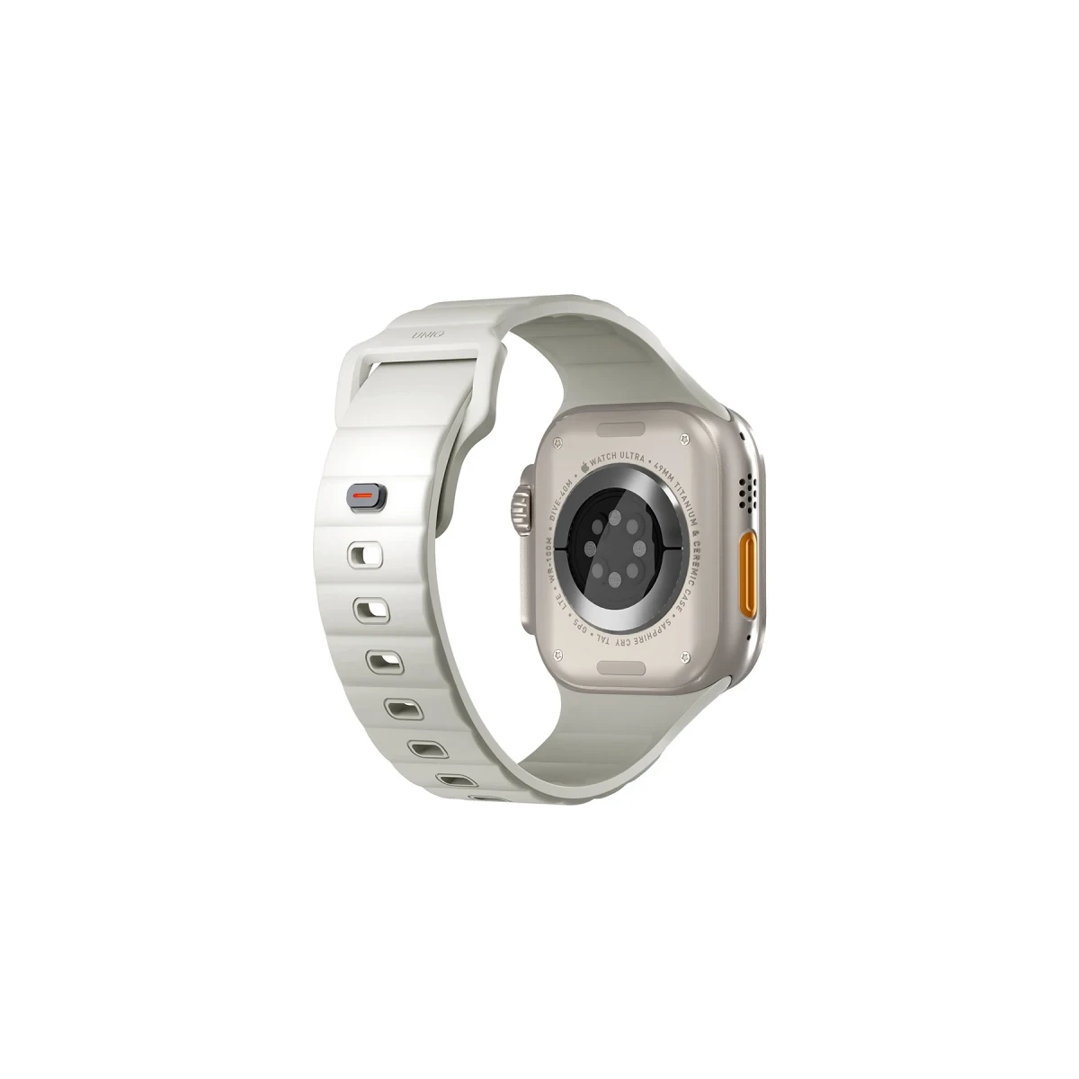 Uniq Apple Watch Ultra 49mm Stride FKM Silikon Kordon - Beyaz