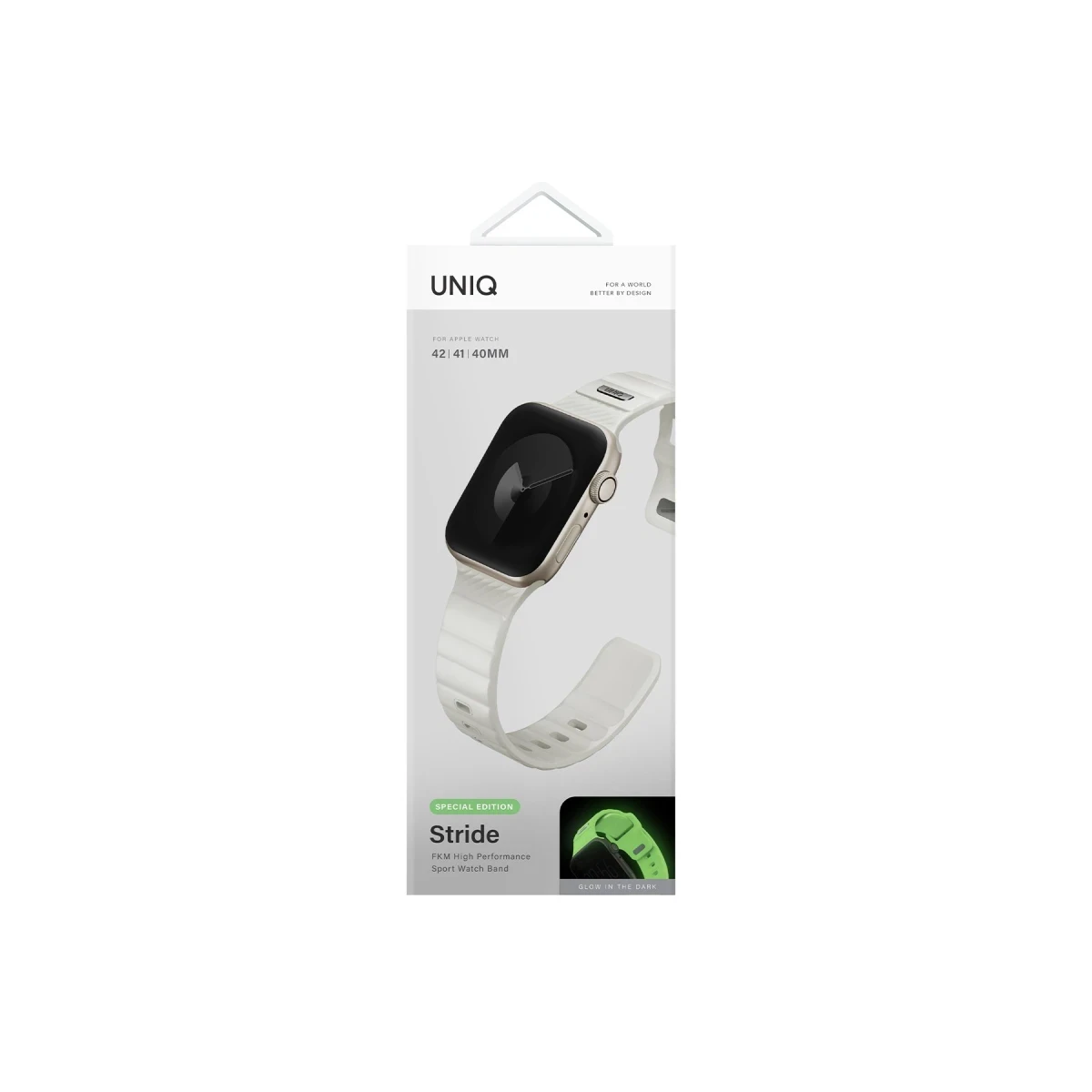 Uniq Apple Watch Ultra 49mm Stride FKM Silikon Kordon - Beyaz