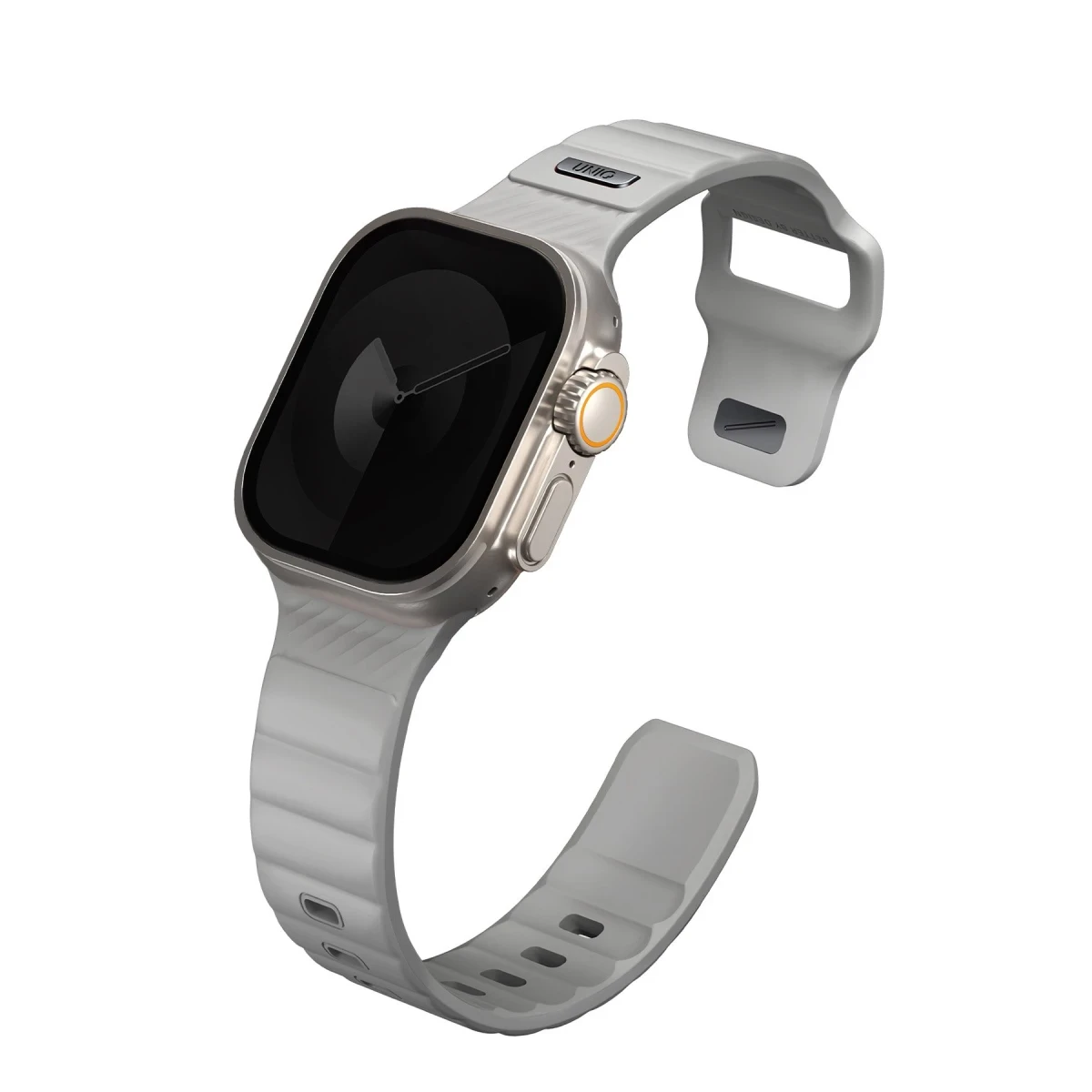 Uniq Apple Watch Ultra 49mm Stride FKM Silikon Kordon - Gri