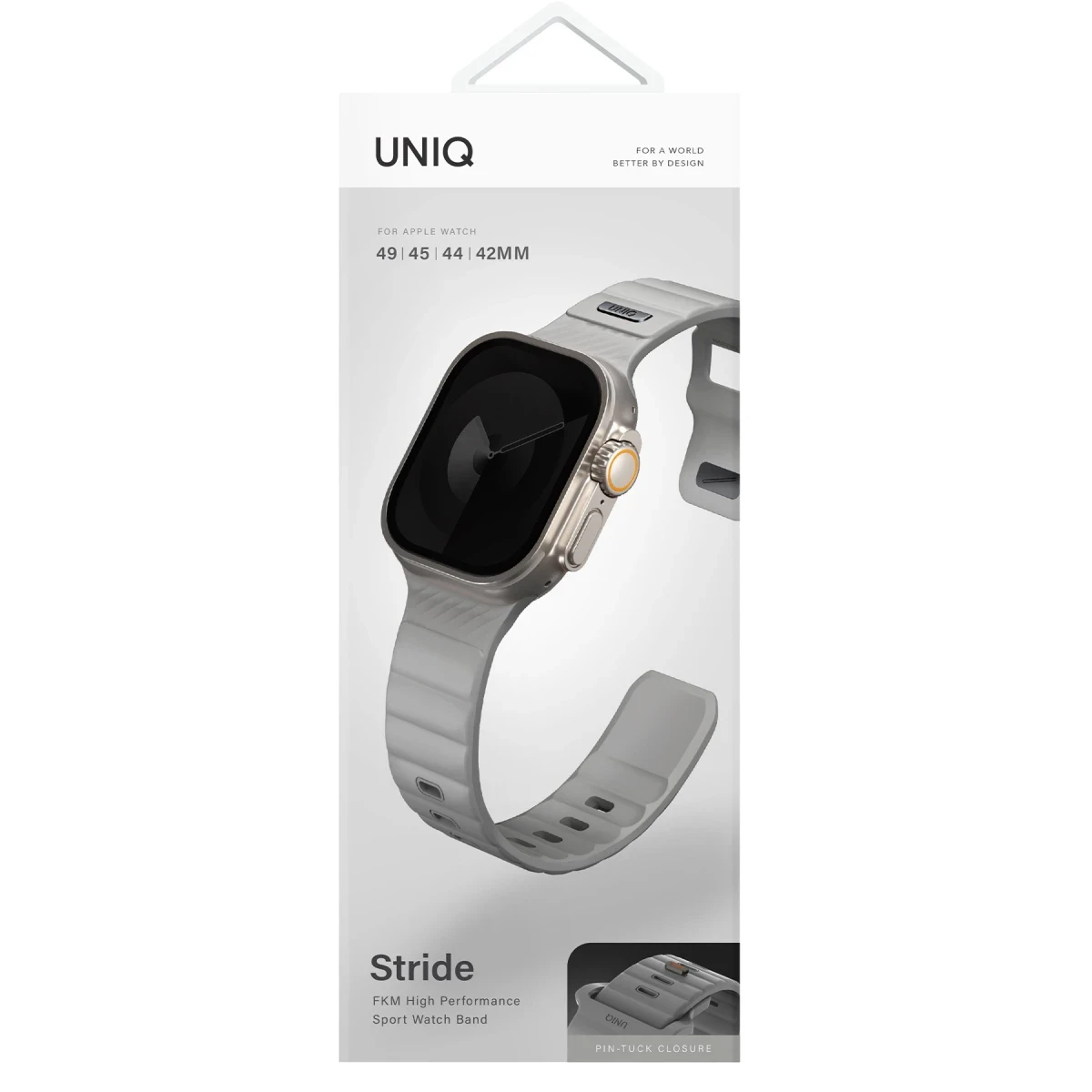 Uniq Apple Watch Ultra 49mm Stride FKM Silikon Kordon - Gri