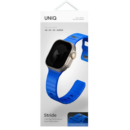 Uniq Apple Watch Ultra 49mm Stride FKM Silikon Kordon - Mavi