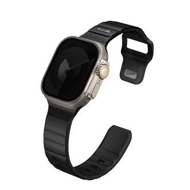 Uniq Apple Watch Ultra 49mm Stride FKM Silikon Kordon - Siyah