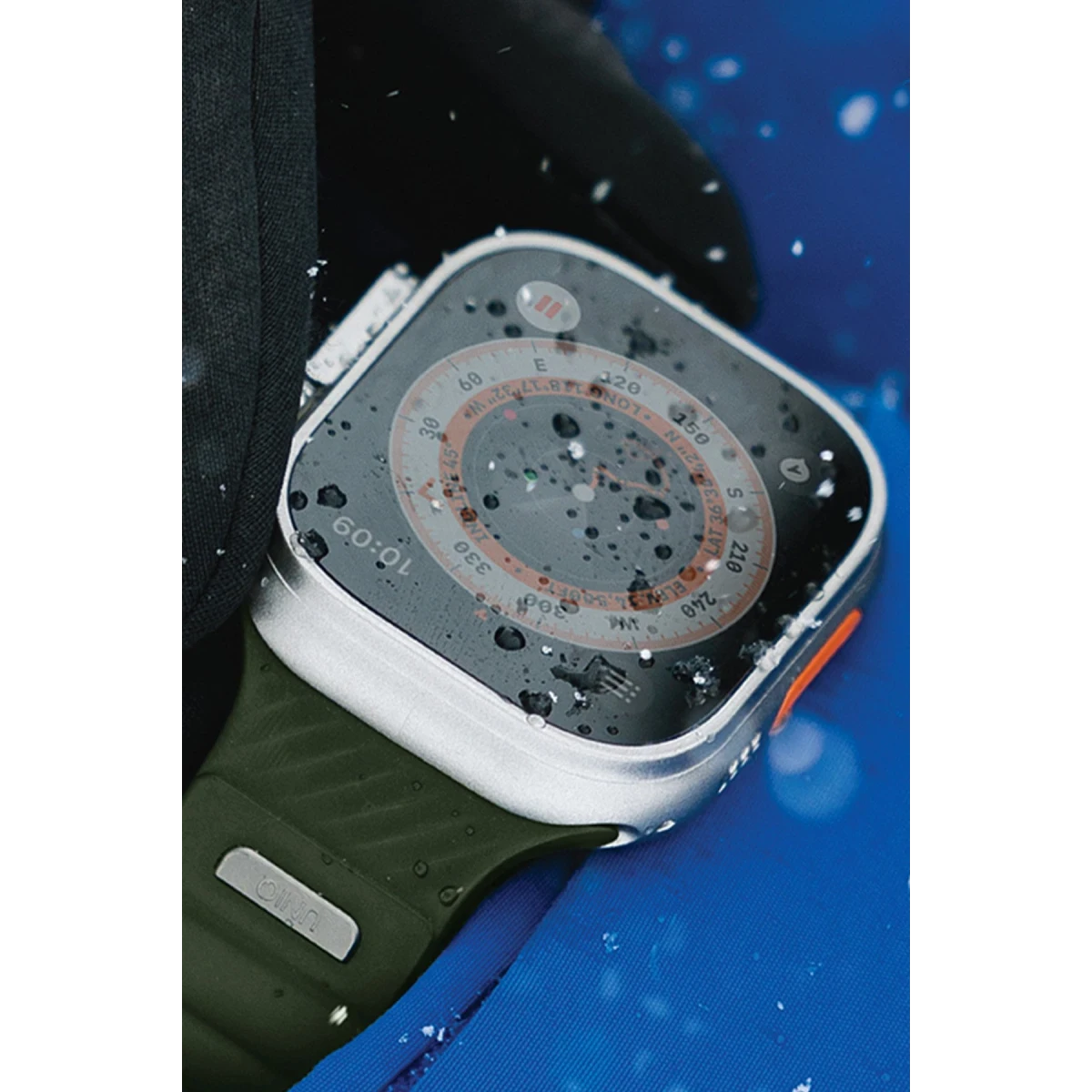 Uniq Apple Watch Ultra 49mm Stride FKM Silikon Kordon - Turuncu