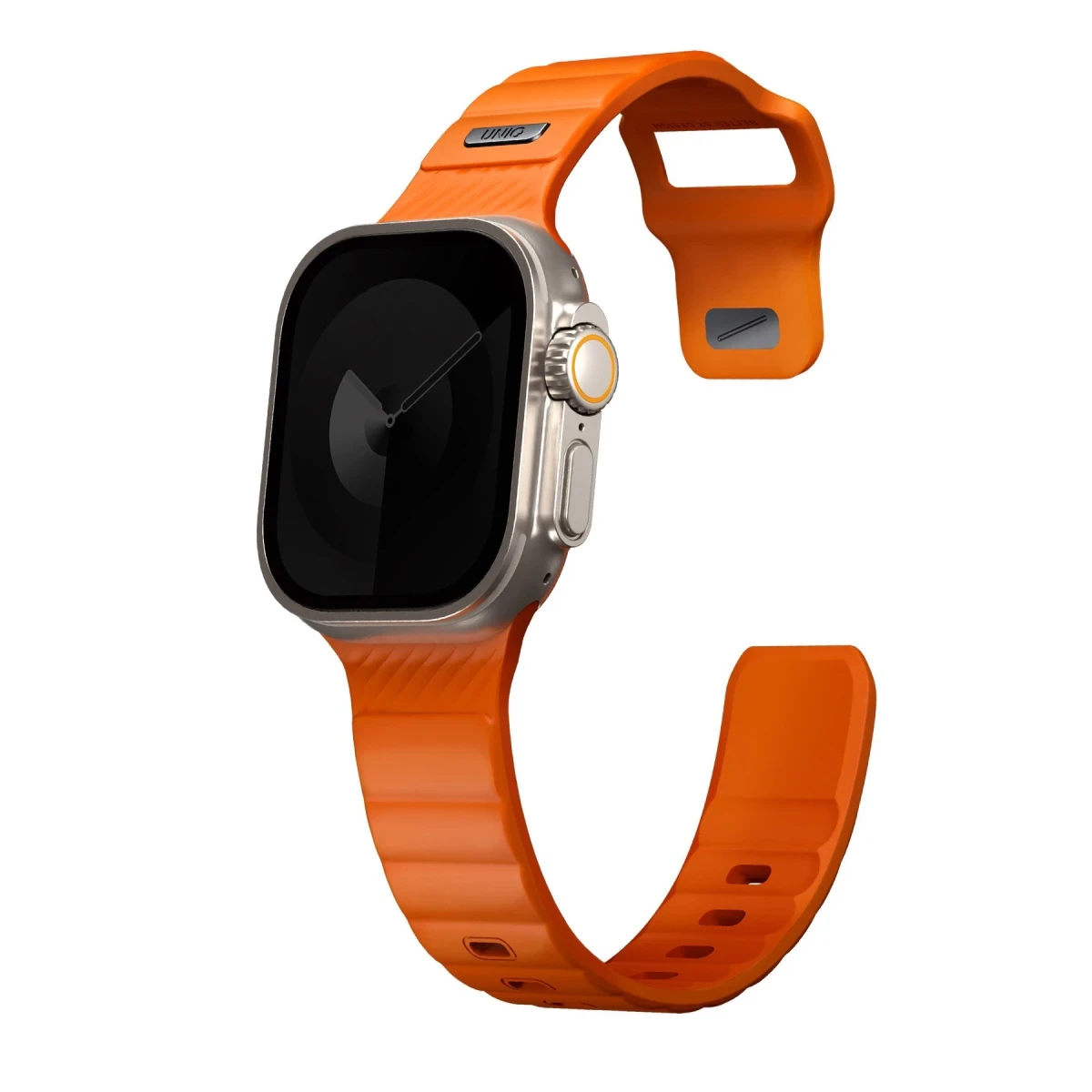 Uniq Apple Watch Ultra 49mm Stride FKM Silikon Kordon - Turuncu