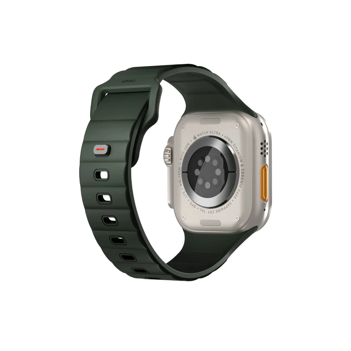 Uniq Apple Watch Ultra 49mm Stride FKM Silikon Kordon - Yeşil