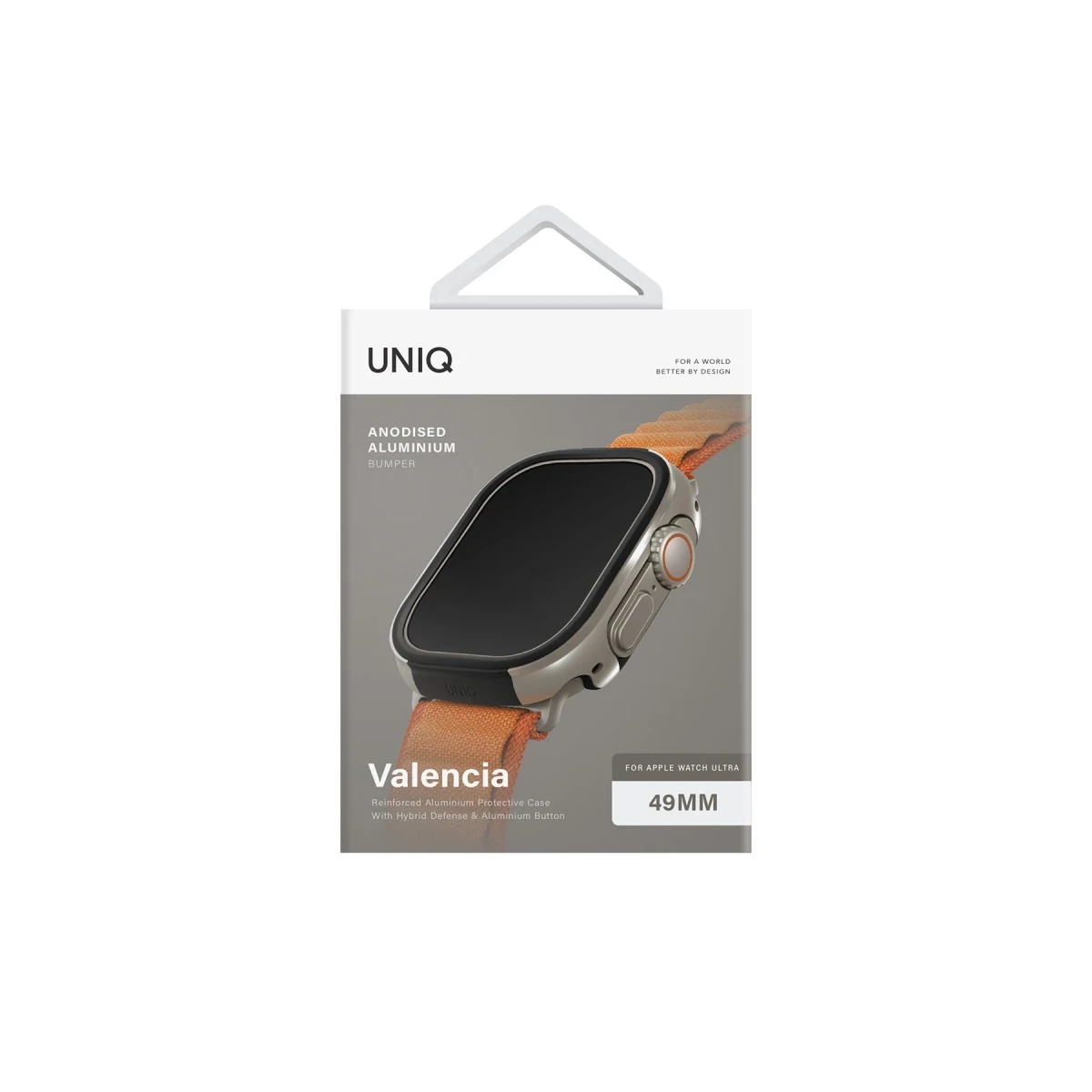 Uniq Apple Watch Ultra 49mm Valencia Saat Kasa Koruyucu - Gümüş