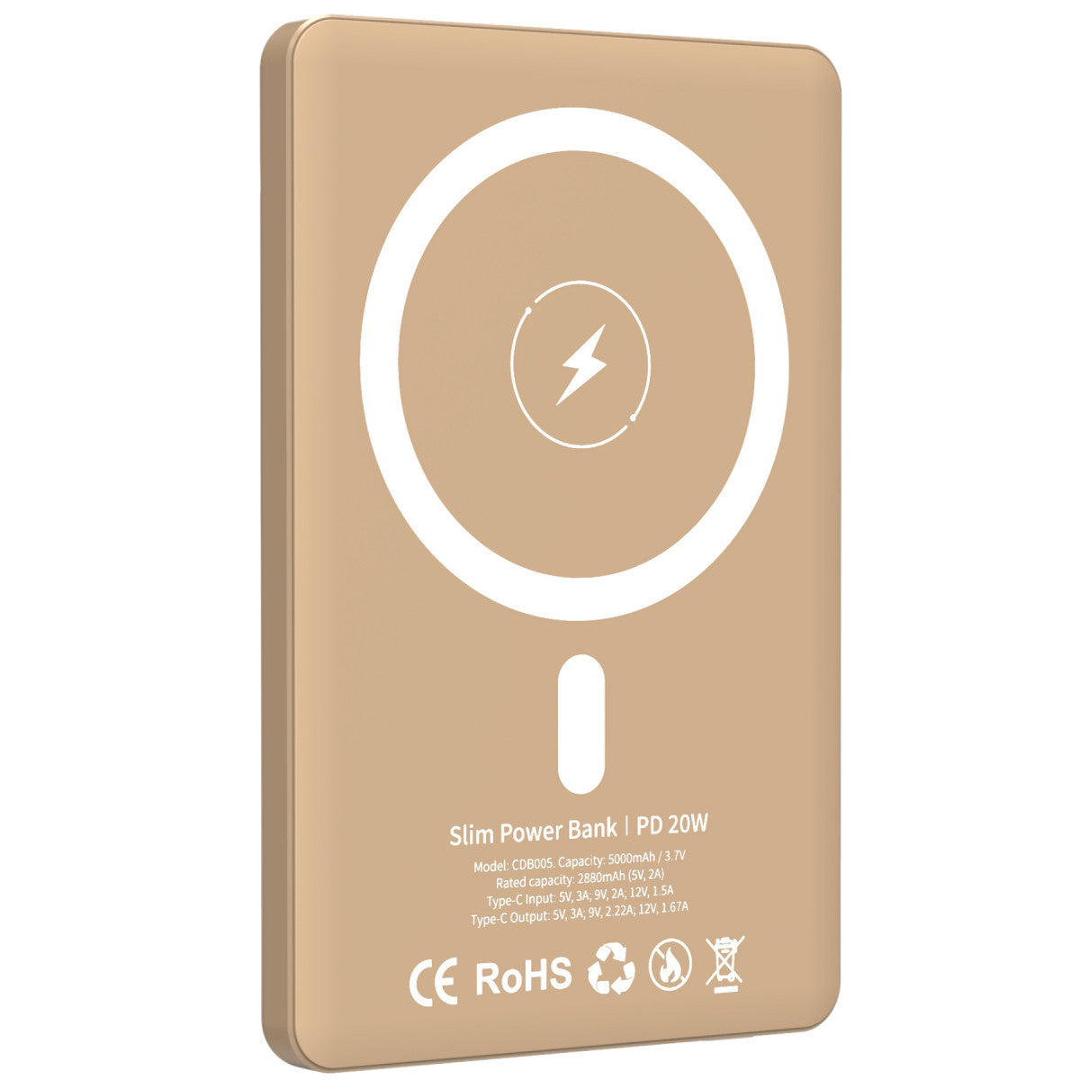 URR CDB005 5.000 mAh 20W Type-C 15W Kablosuz Şarj Magsafe UltraSlim PD Powerbank