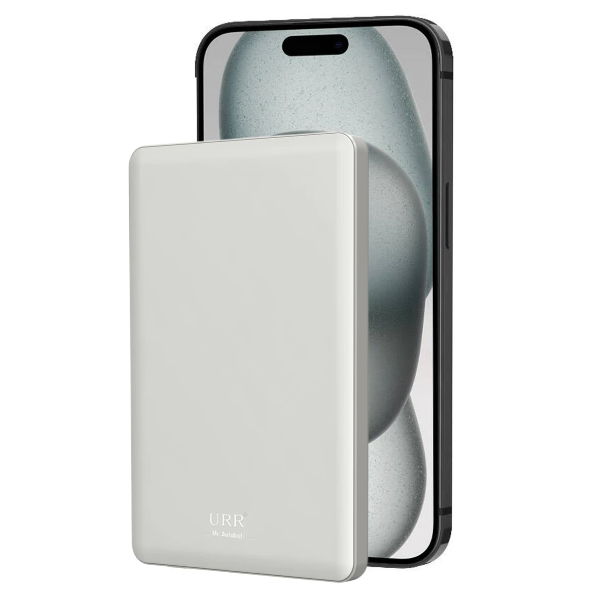 URR CDB005 5.000 mAh 20W Type-C 15W Kablosuz Şarj Magsafe UltraSlim PD Powerbank - Natural Grey