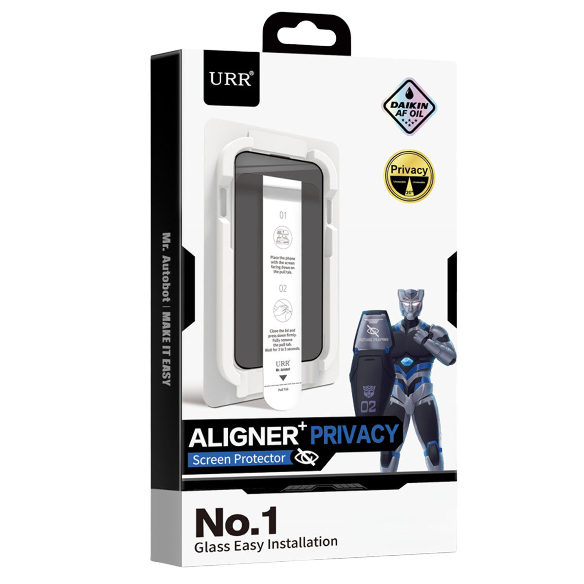 URR Apple iPhone 15 Pro Max Aligner+ Hayalet Cam Ekran Koruyucu
