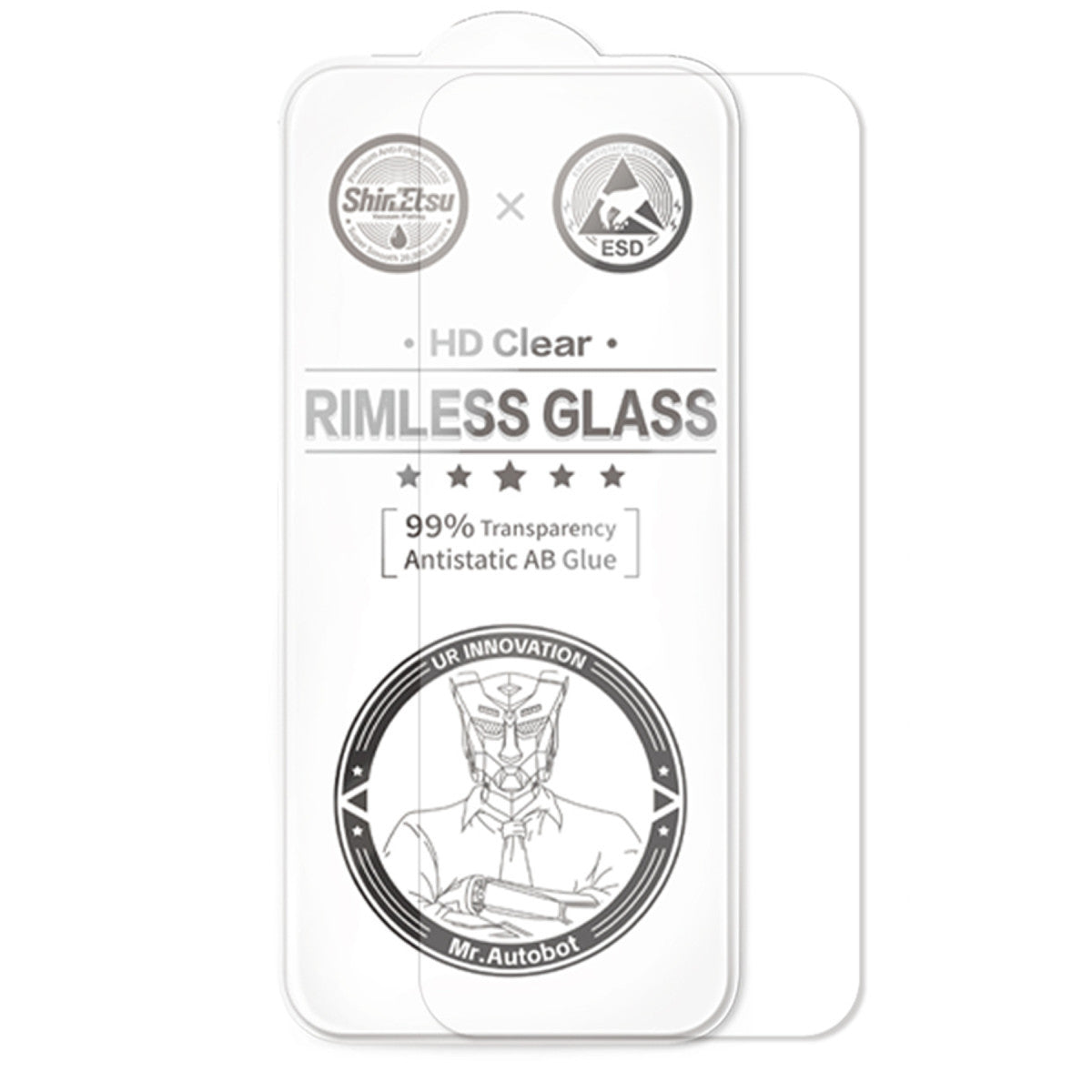 URR Apple iPhone 16 Plus Rimless Entire Clear Cam Ekran Koruyucu