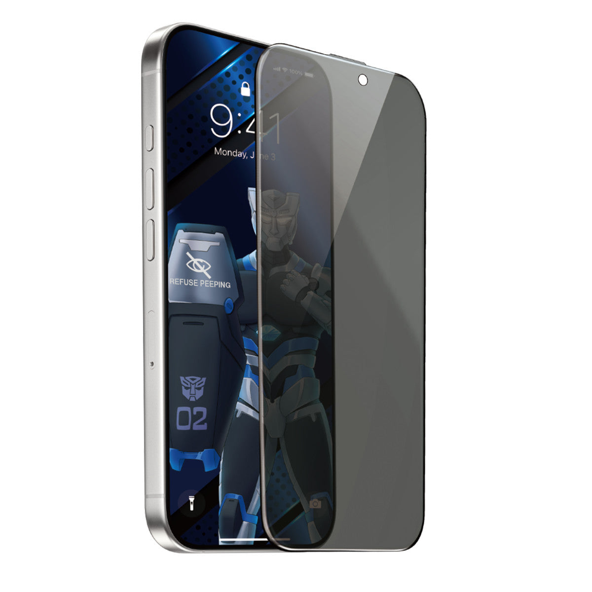 URR Apple iPhone 17 3D Anti-Peep Curved Hayalet Cam Ekran Koruyucu