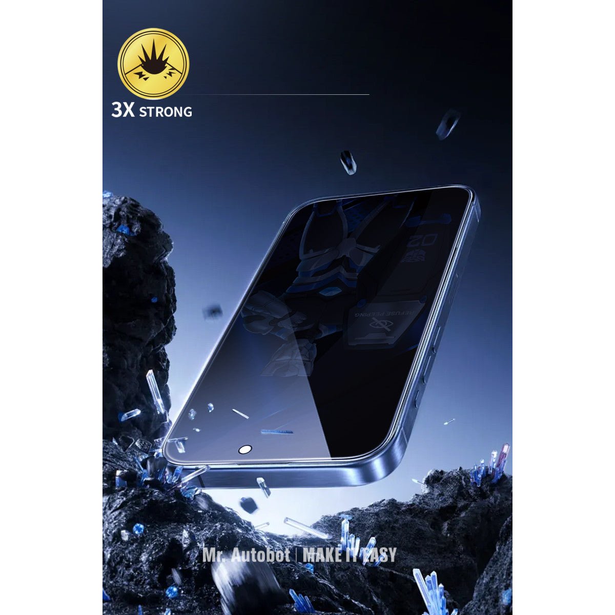 URR Apple iPhone 17 Pro 3D Anti-Peep Curved Hayalet Cam Ekran Koruyucu