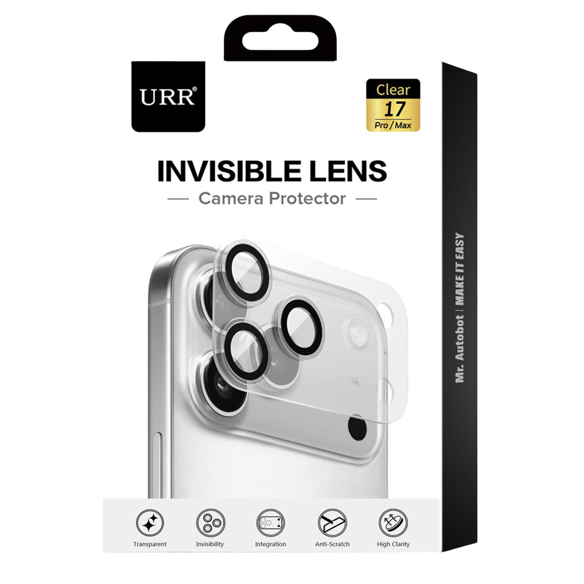 URR Apple iPhone 17 Pro Max Invisible Kamera Lens Koruyucu