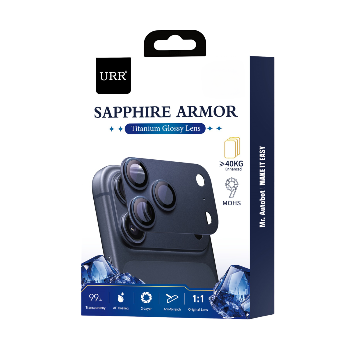 URR Apple iPhone 17 Pro Sapphire Armor Kamera Lens Koruyucu