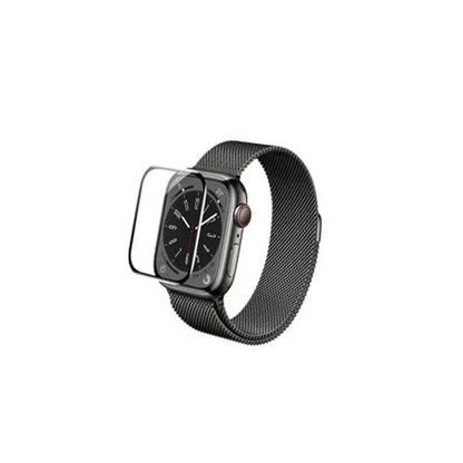 URR Apple Watch 45mm 2in1 PMMA Nano Ekran Koruyucu - Siyah