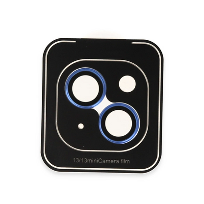URR Apple iPhone 13 Titanium Alloy AR Kamera Lens Koruyucu - Mavi