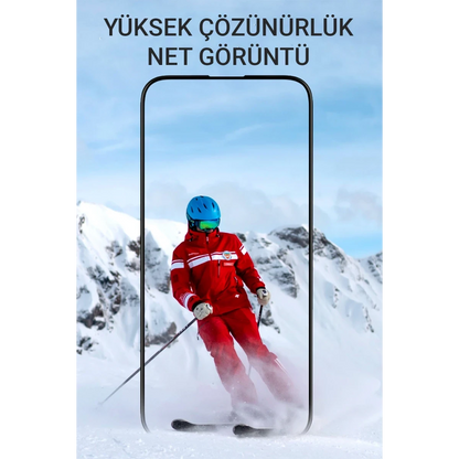 URR Apple iPhone 14 Pro 2.5D Antistatik Silkscreen Cam Ekran Koruyucu - Siyah
