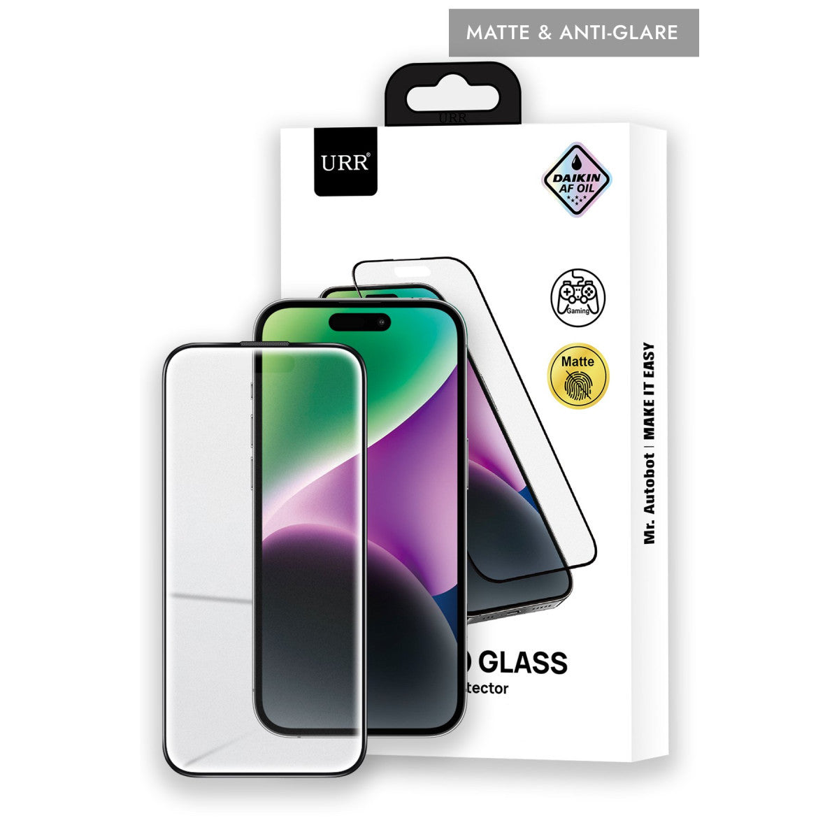 URR Apple iPhone 14 Pro Matte Antiglare Cam Ekran Koruyucu