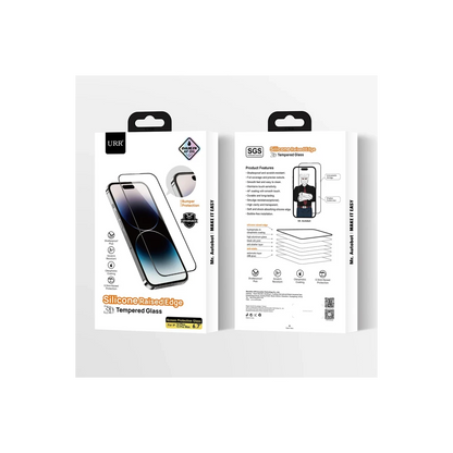 URR Apple iPhone 14 Pro Max 3D Silikon Edge HD Cam Ekran Koruyucu - Siyah
