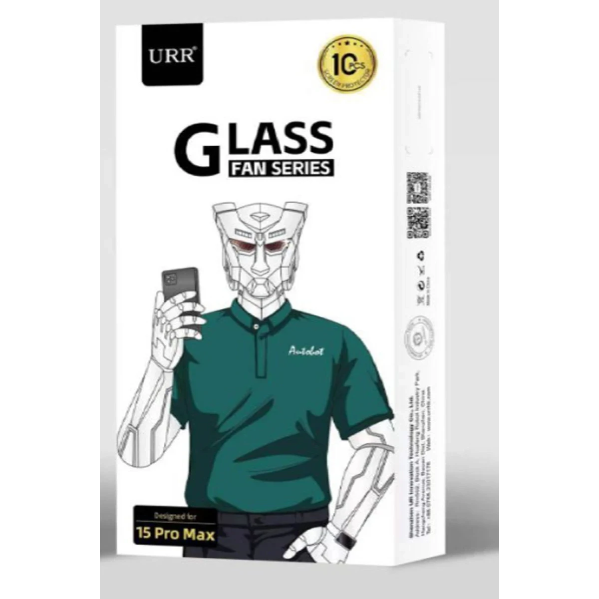 URR Apple iPhone 14 Pro Max Fan Series HD Privacy Antistatik Cam Ekran Koruyucu 10 Adet - Siyah