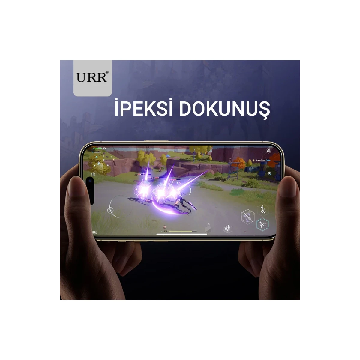 URR Apple iPhone 14 Pro Max HD Privacy Cam Ekran Koruyucu - Siyah
