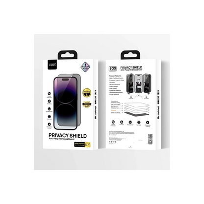 URR Apple iPhone 14 Pro Max HD Privacy Cam Ekran Koruyucu - Siyah