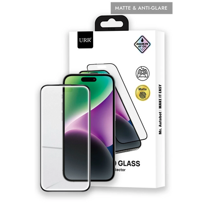URR Apple iPhone 14 Pro Max Matte Antiglare Cam Ekran Koruyucu - Siyah