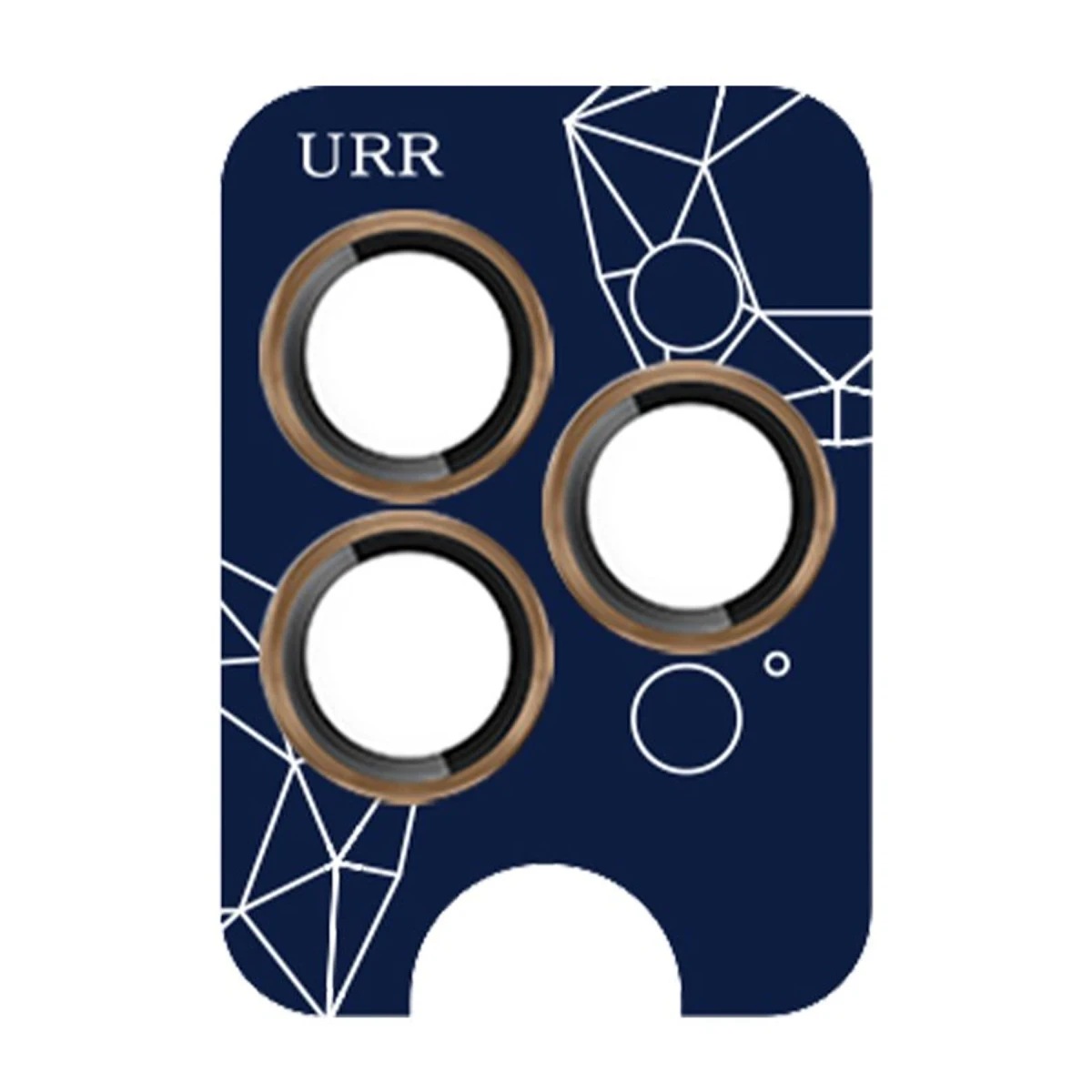 URR Apple iPhone 14 Pro Max Sapphire PVDSS Kamera Lens Koruyucu - Gold