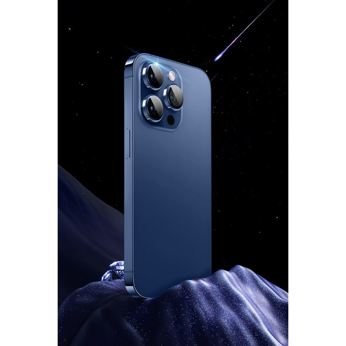 URR Apple iPhone 14 Pro Max Sapphire PVDSS Kamera Lens Koruyucu