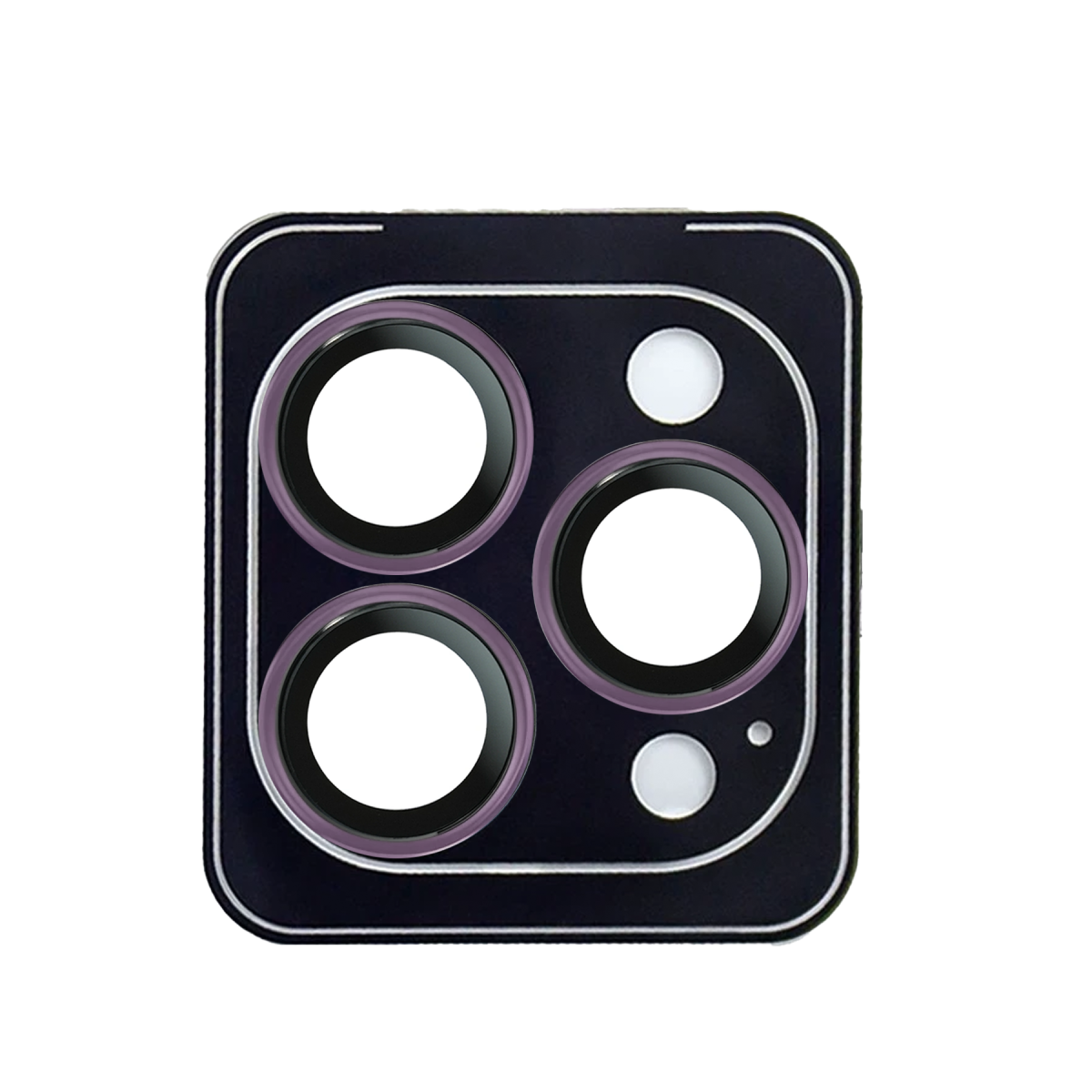 URR Apple iPhone 14 Pro Max Titanium Alloy AR Kamera Lens Koruyucu - Derin Mor