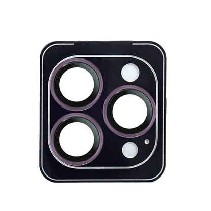 URR Apple iPhone 14 Pro Max Titanium Alloy AR Kamera Lens Koruyucu - Derin Mor