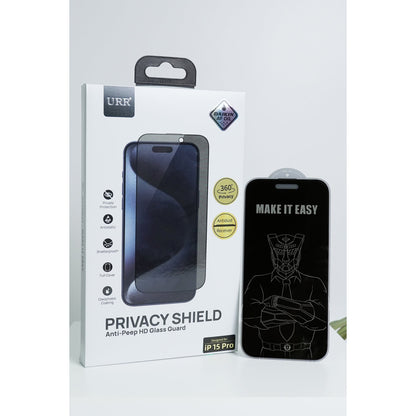 URR Apple iPhone 15 4 Way Anti Spy 360 Privacy Cam Ekran Koruyucu